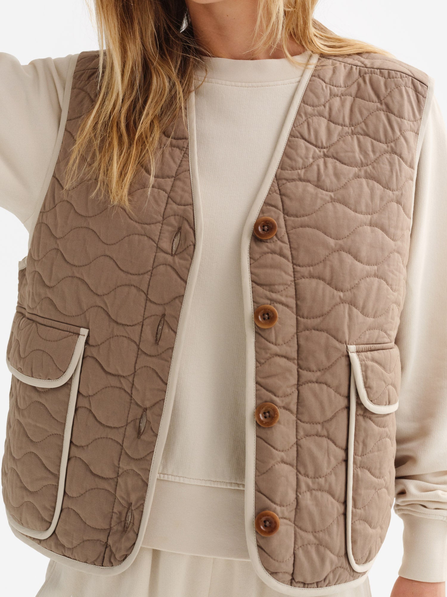 Farmcore Quilted Hood Vest